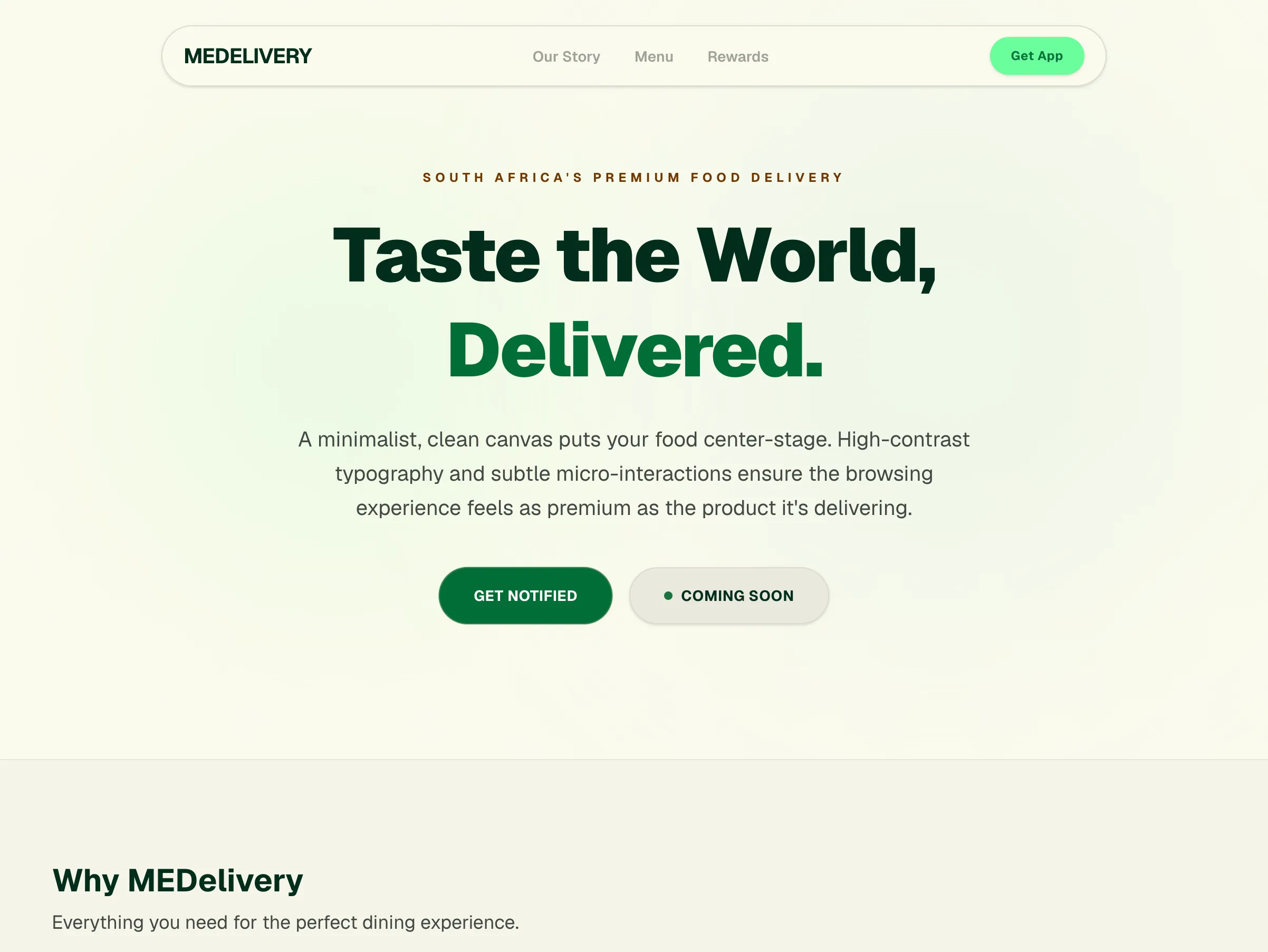 MEDelivery platform overview