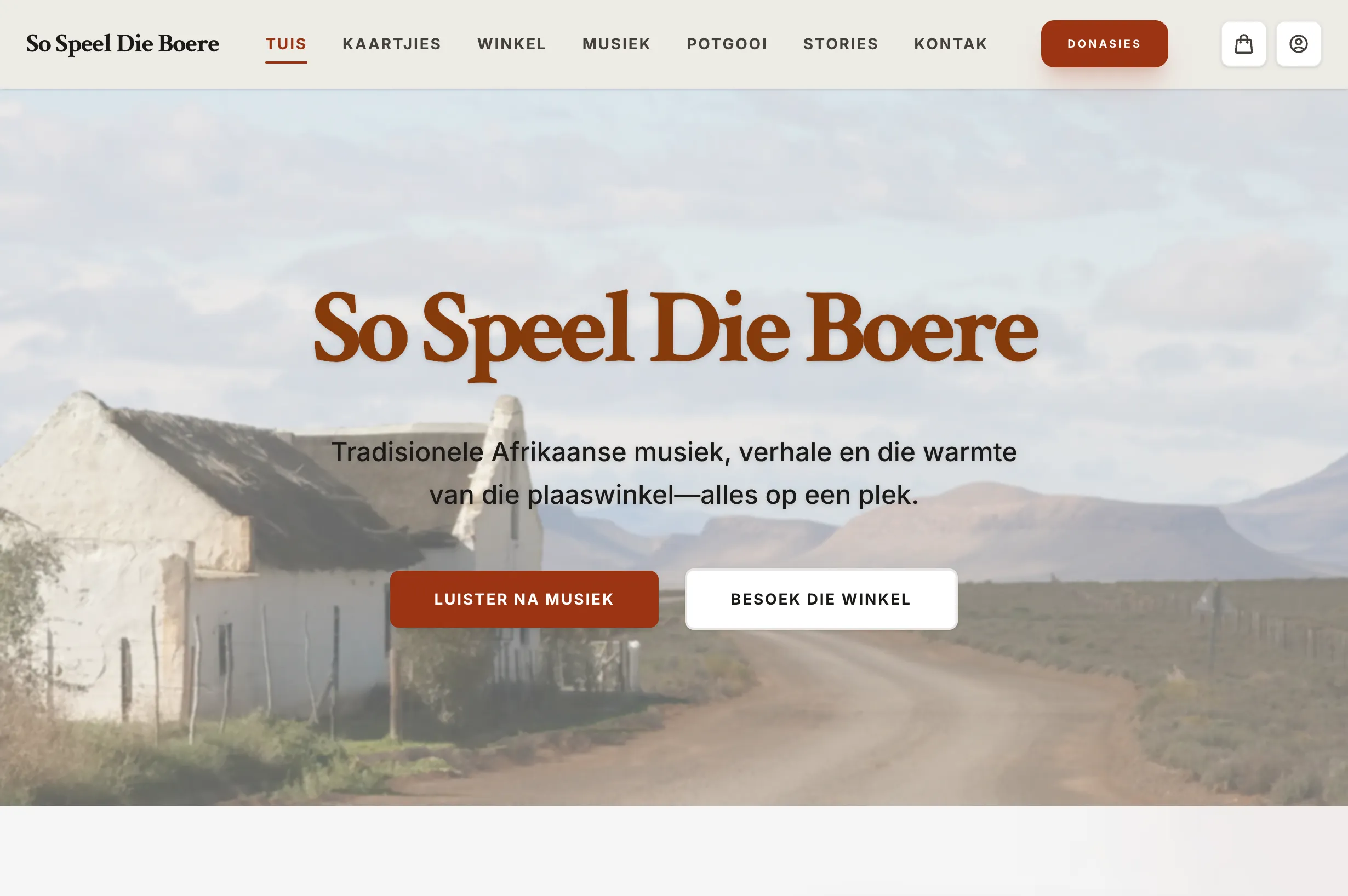 So Speel Die Boere digital platform